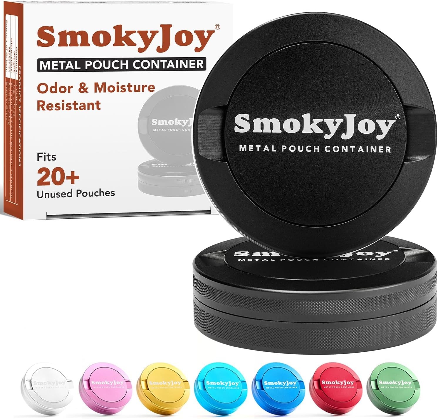Metal Smell-Proof Pouch Container Double Decker Aluminum Storage Case