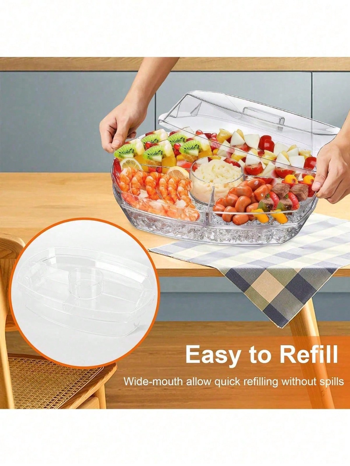New Transparent Covered Bowl Stackable Refrigerator Storage