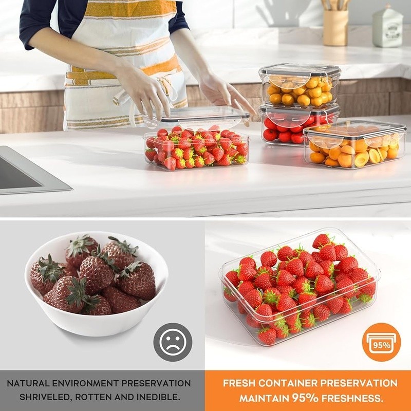 Airtight Food Storage Containers Set 27pcs Leakproof BPA Free Stackable New