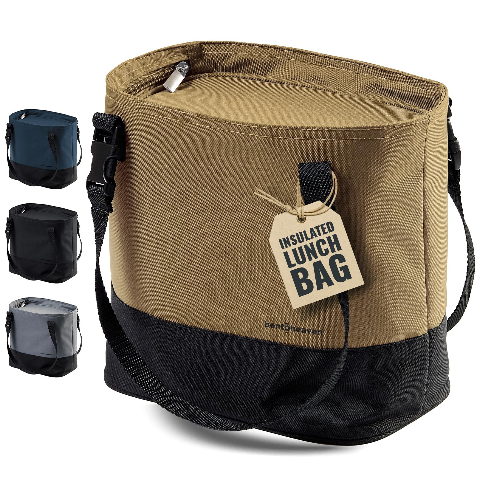 Bentoheaven Insulated Lunch Tote for Work – Durable Materials, Variable Strap/Ha