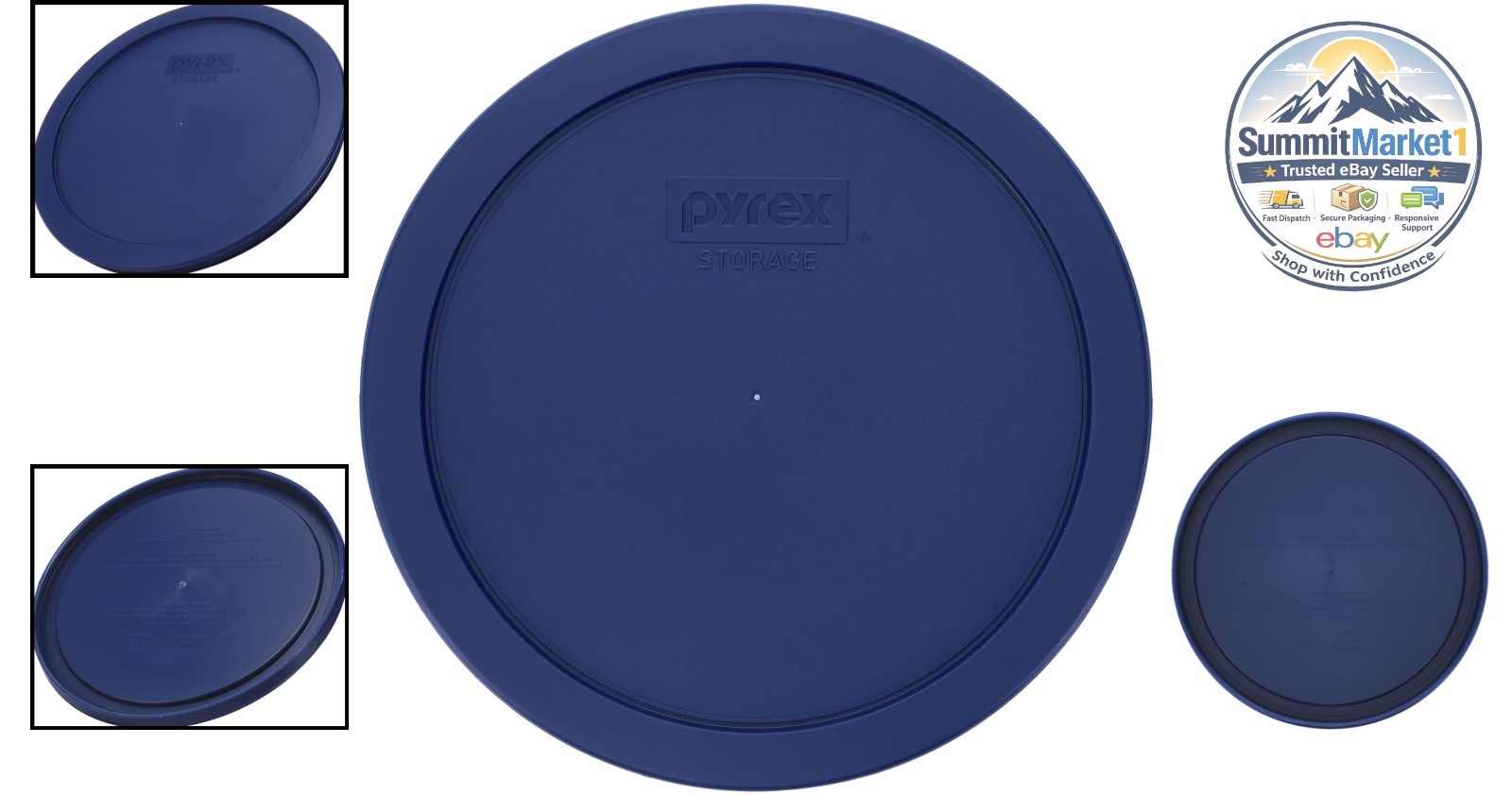 PC Dark Blue Round Plastic Food Storage Lid