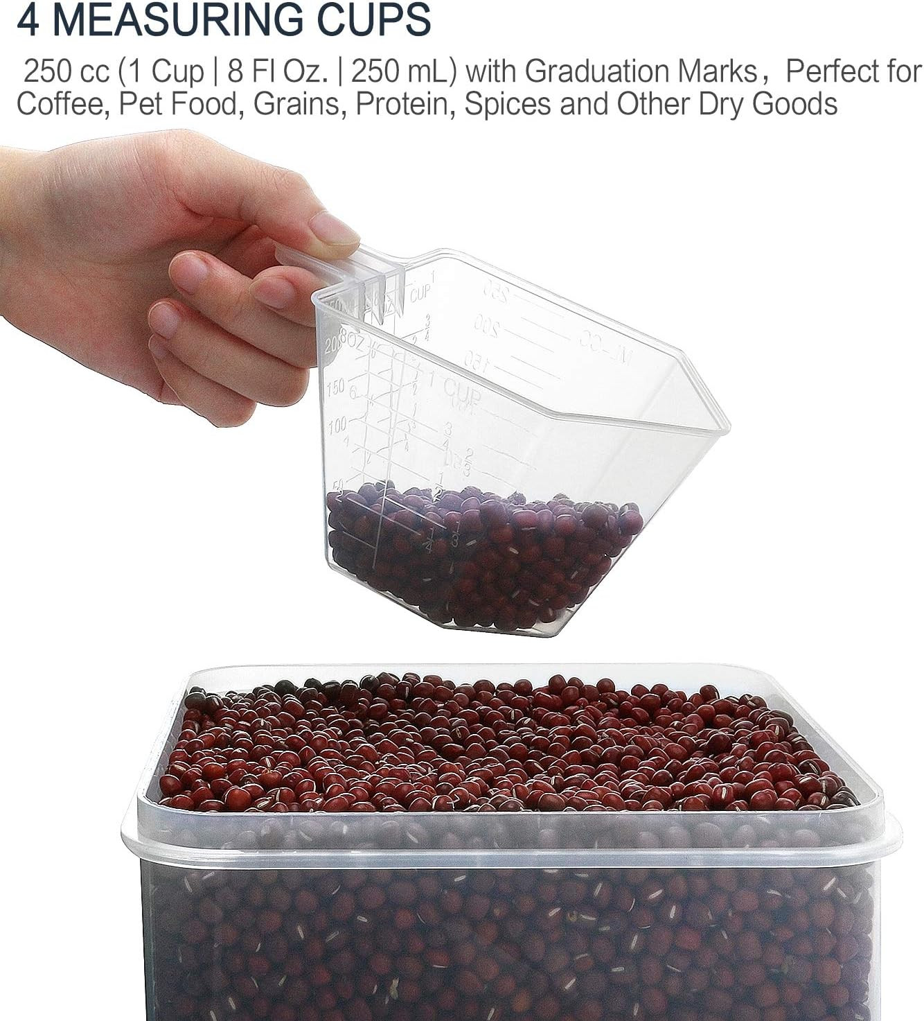 Extra Large 7Qt / 6.5L/220Oz Tall Food Storage Containers, WIDE & DEEP, 4-Piece