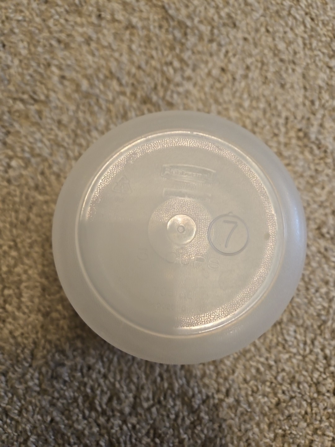 Rubbermaid Servin Saver Small Round #7 – 1/2 cup – White Lid – Vintage