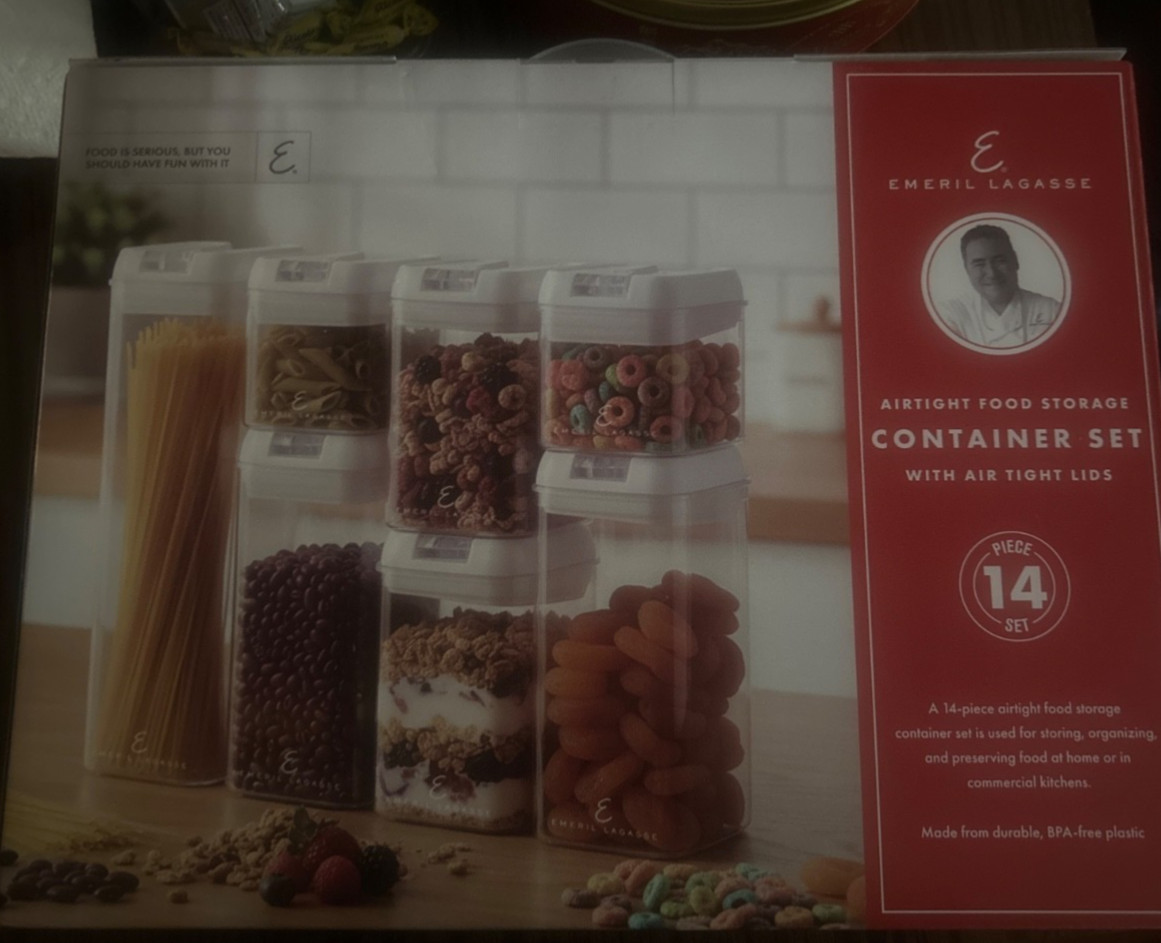Emeril Lagasse Airtight Food Storage Container Set With Air Tight Lids 14 Pieces