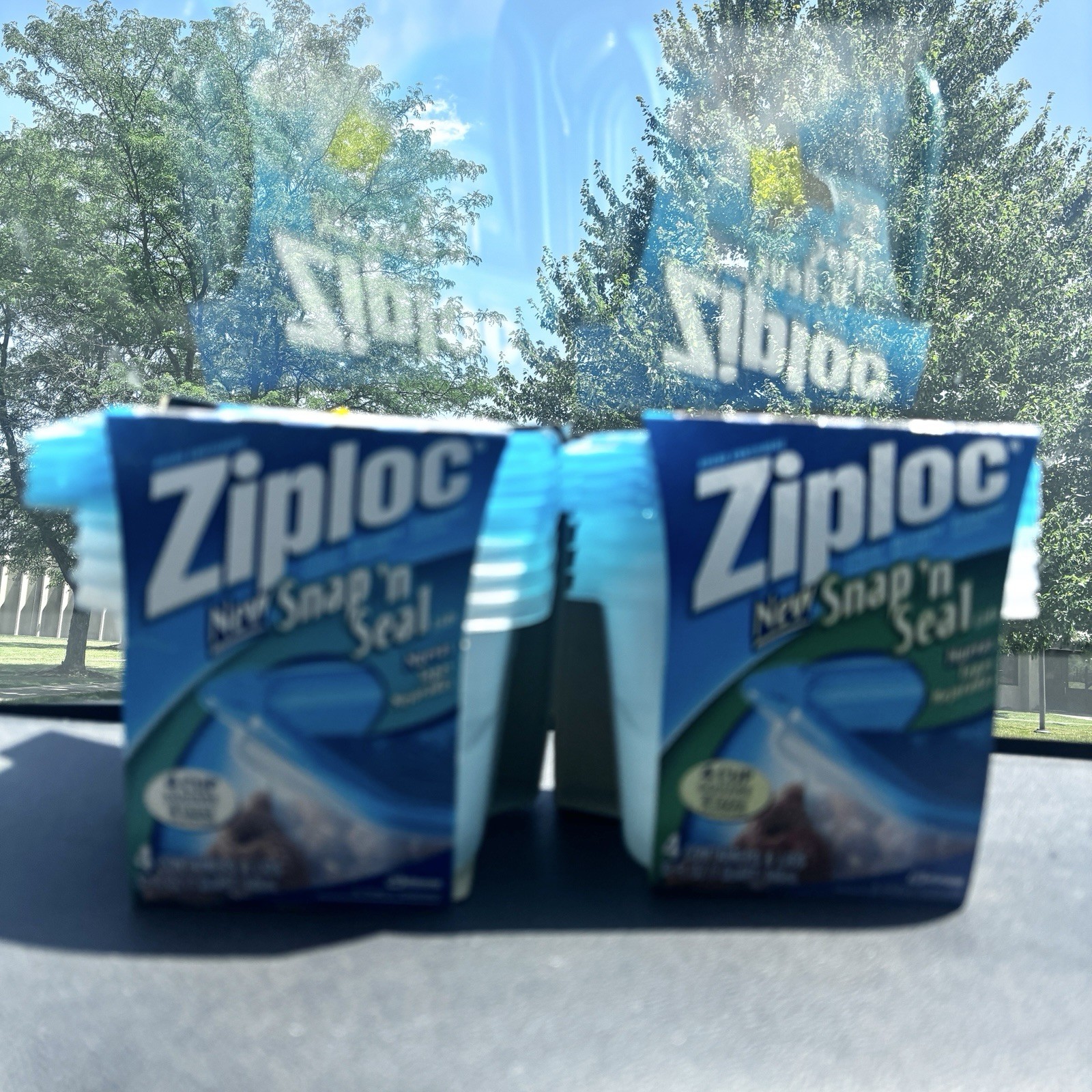 2 Sets Vtg Ziploc Square Containers Blue 4 Ct. 4 Cups OR 32 oz. Snap N’ Seal
