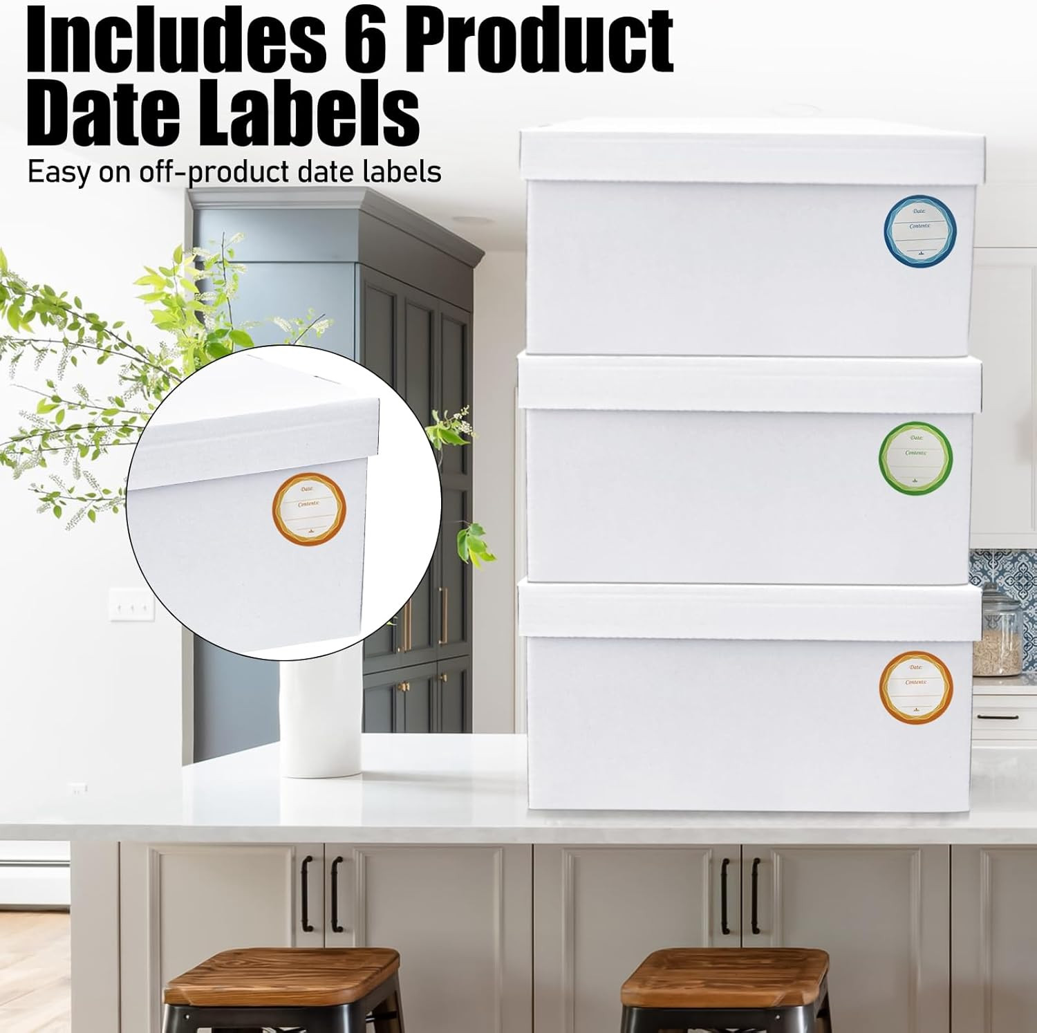 6-Piece White Storage Box for Pint Canning Jars – Stackable Organizer