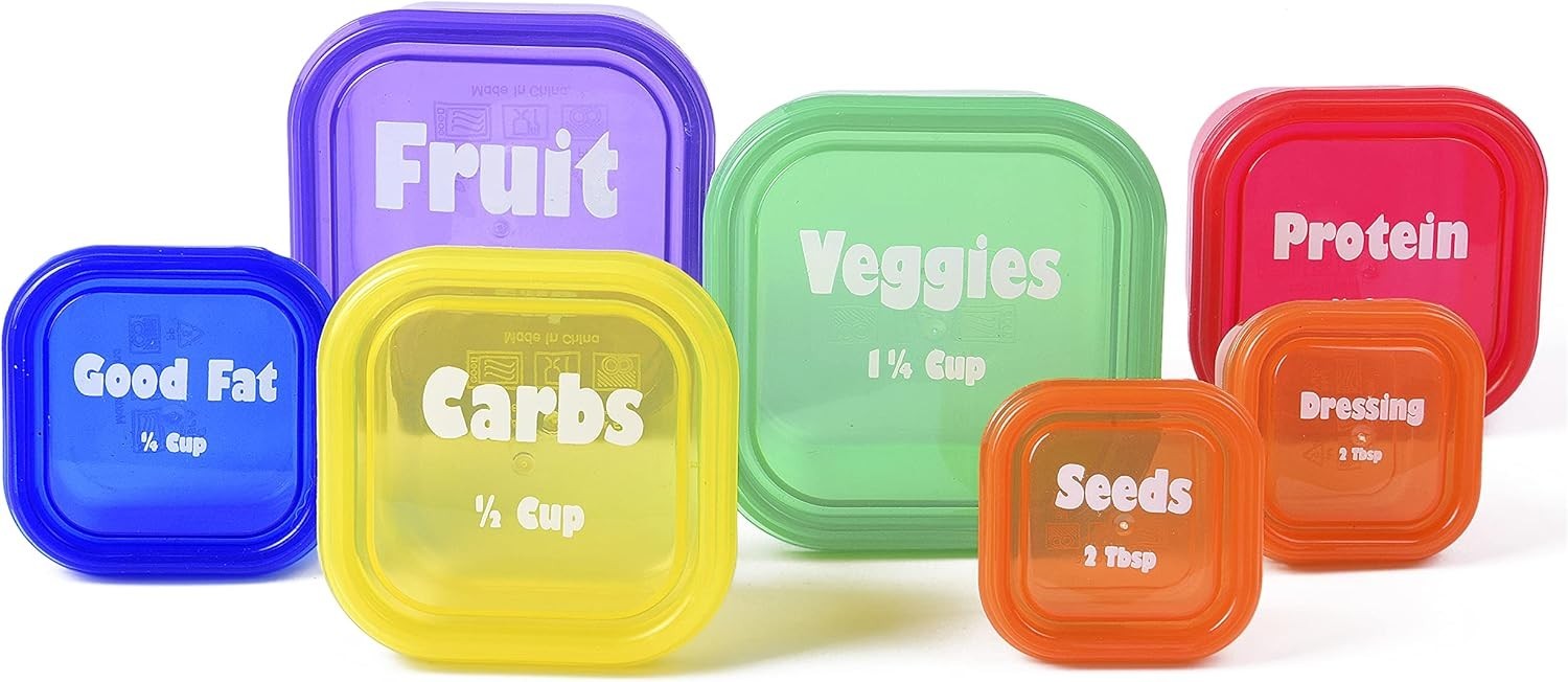 14 Pcs Fix Portion Control Containers Kit Beach Body Food Plan Diet Weight Loss
