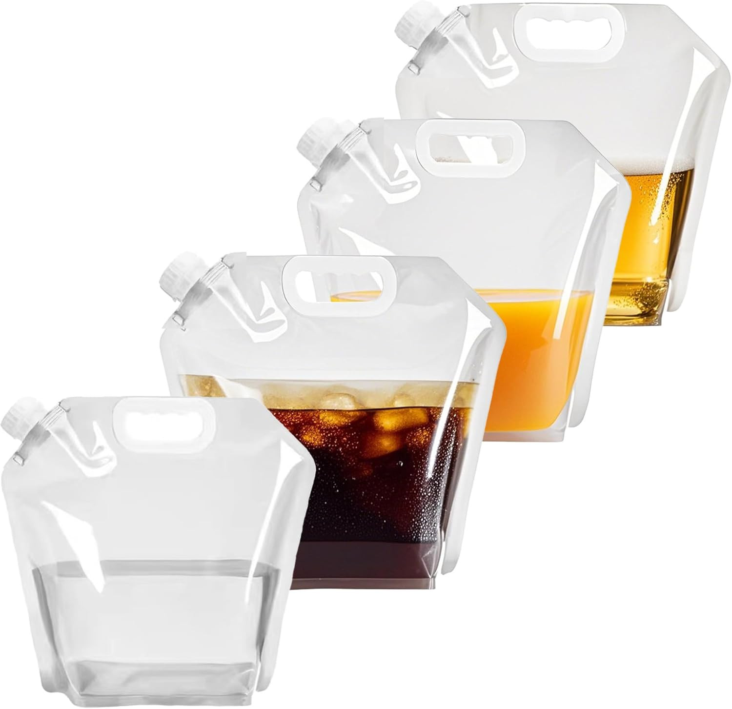 4 Pack Collapsible Water Jugs 1.3/2.6 Gallon BPA Free for Camping Hiking