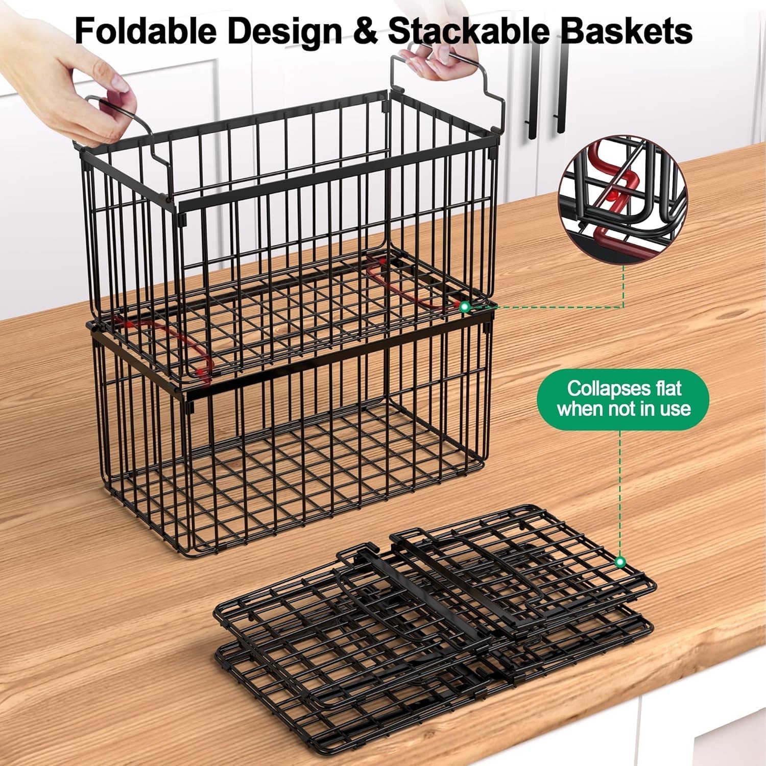 Freezer Organizer Bins, 4 Pack Stackable Deep Chest Freezer Organizer Bins, F…