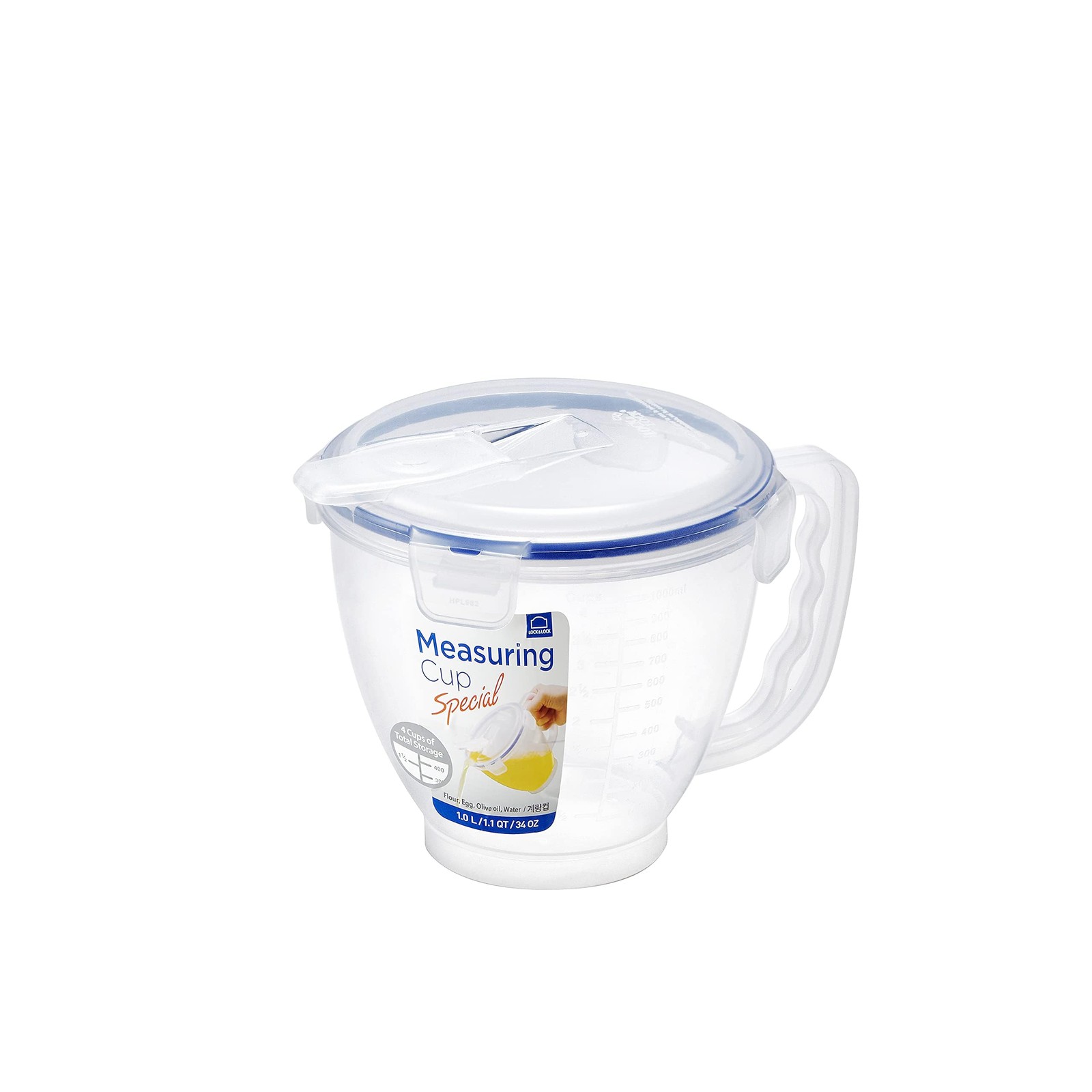Easy Essentials Measuring Bowl Handle 33.81-oz 4.23-cup 16x16x16 cm Natural