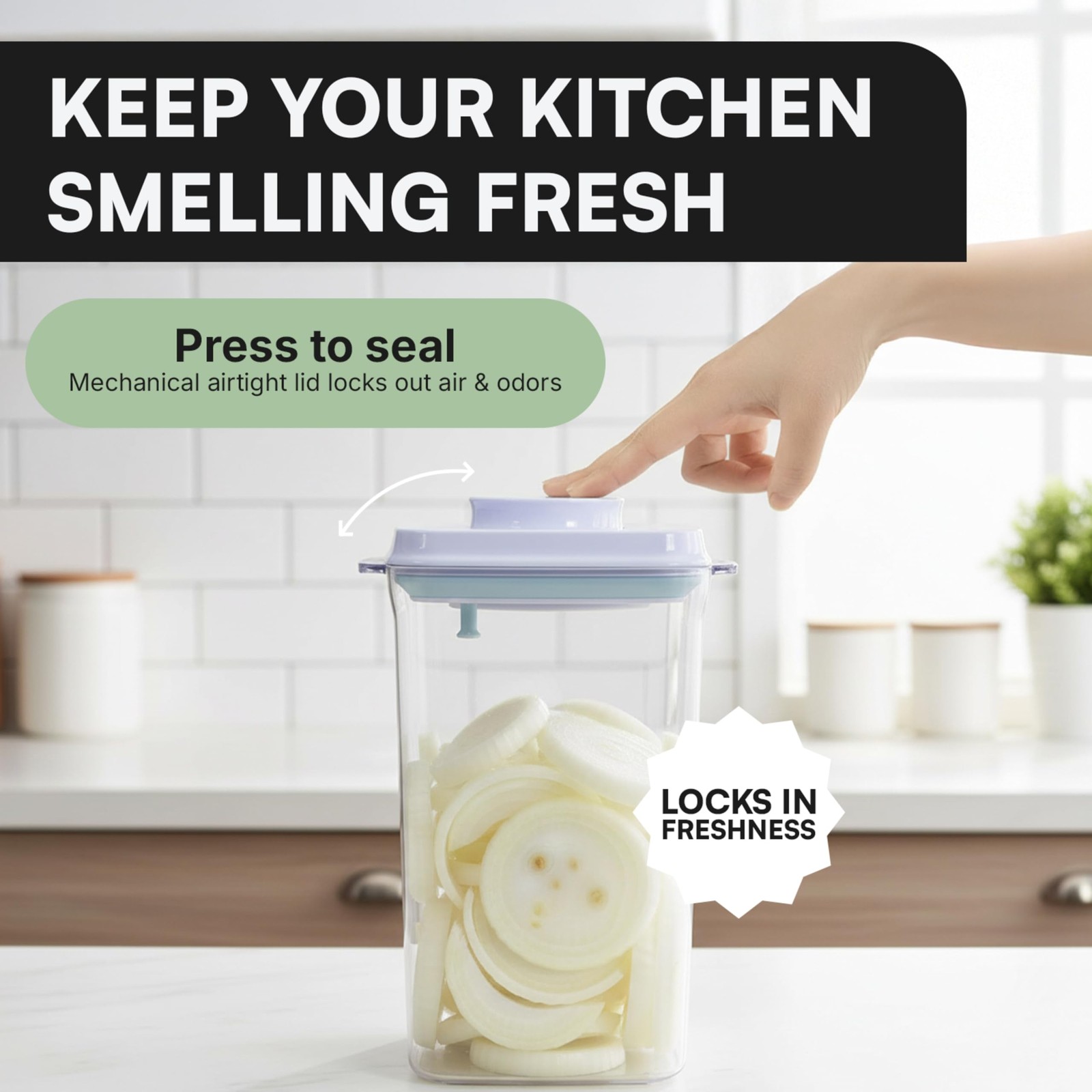 Bop Top Airtight Food Storage Containers with Lid 16.5 Cups / 135 oz | Kitche…