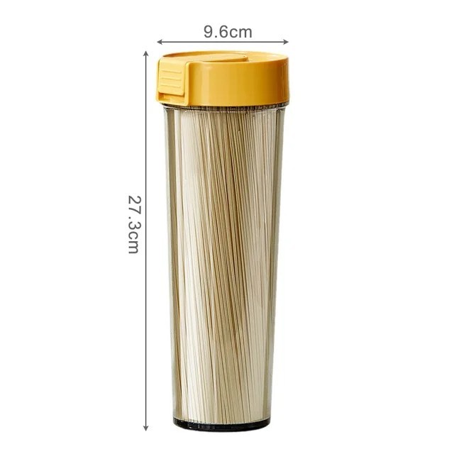 Kitchen Spaghetti Pasta Storage Container Airtight Noodle Dispenser Organizer