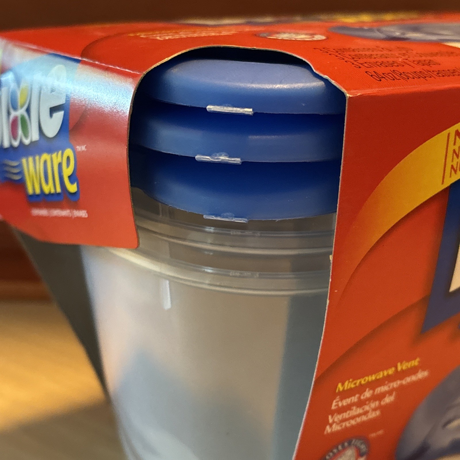 Dixie Ware 3 Pack Plastic Food Containers Microwave Vent 64 oz Rectangle NEW ‘03