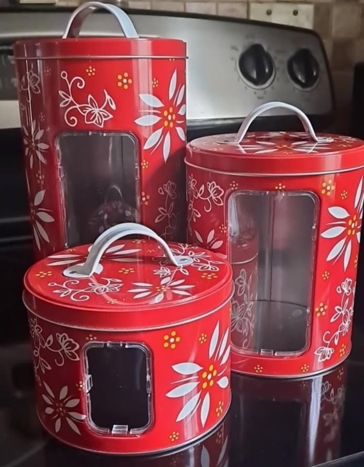 Temptations by Tara set of 3 tin storage container set