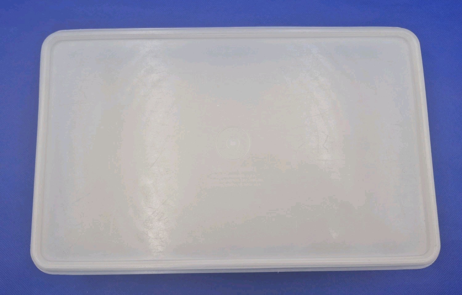 Two Vintage Tupperware White Rectangular Food Storage Containers with Lids 11×7″