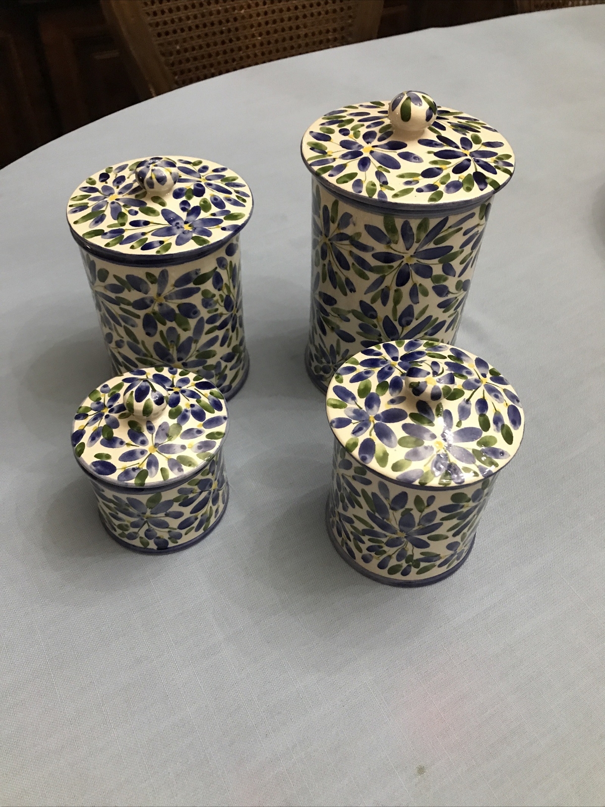 Beautiful 4 Piece Set Of Handmade Arte Creta Italian Kitchen Storage Containers