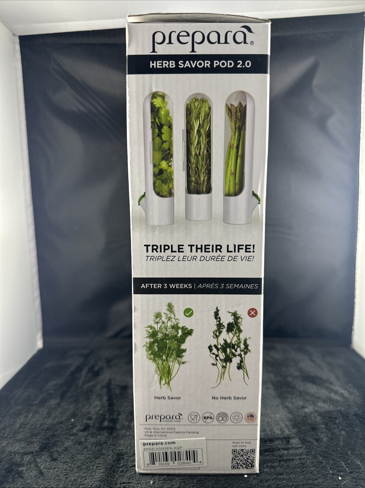 Prepara Herb Savor Pod 2.0 Fresh Herb Storage, 3-pack NIB