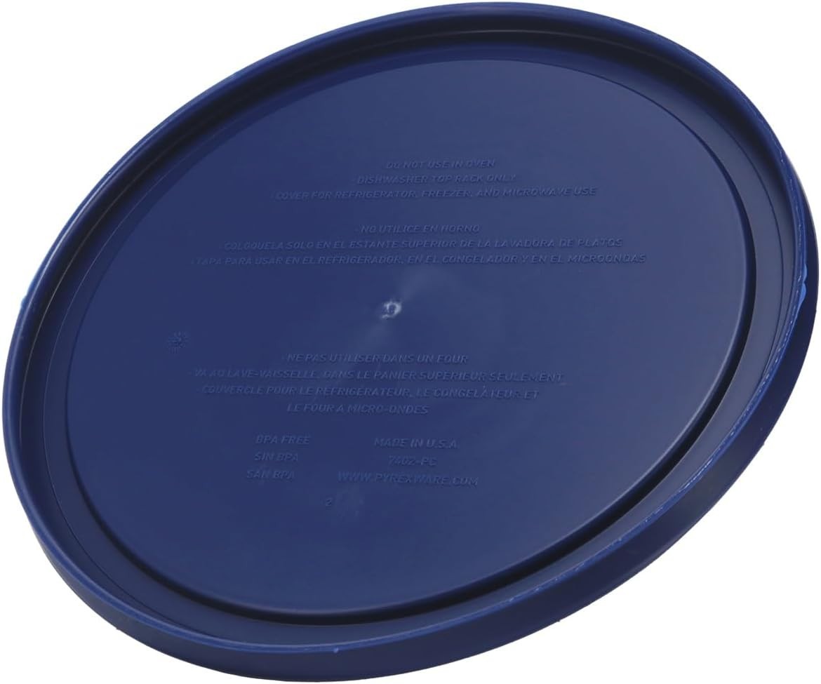 PC Dark Blue Round Plastic Food Storage Lid