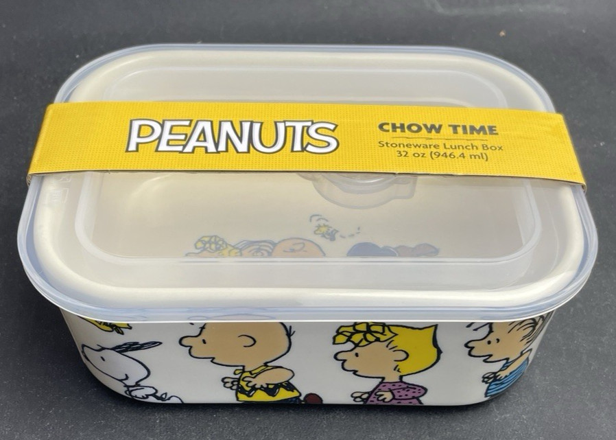 Snoopy & Peanuts Gang Container VENTED GIBSON Oven Safe 32 oz. 7″ x 5″ NEW
