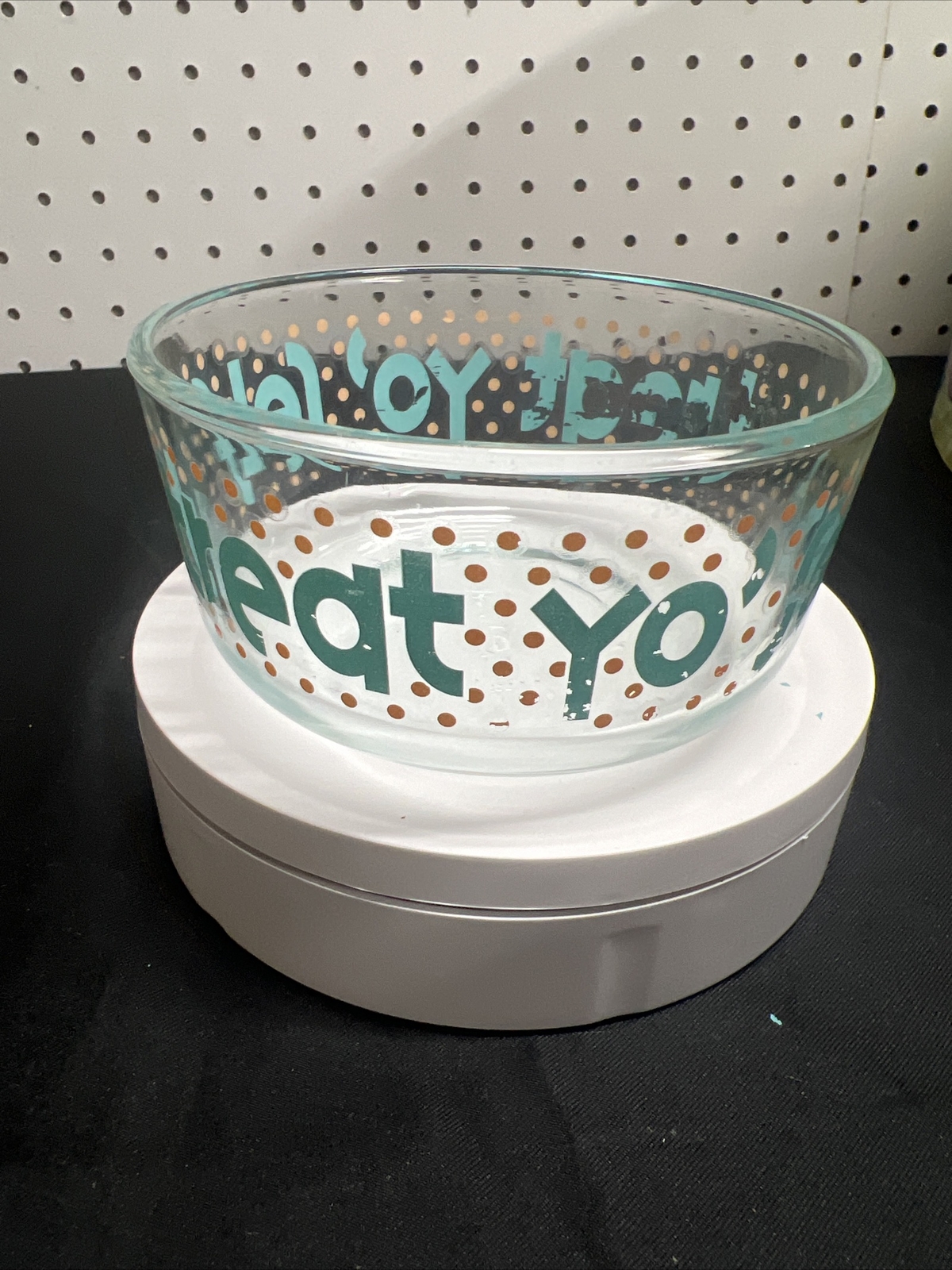 Pyrex Glass Food Storage Container Set Of 2 treat yo self 3.75”W No Lids