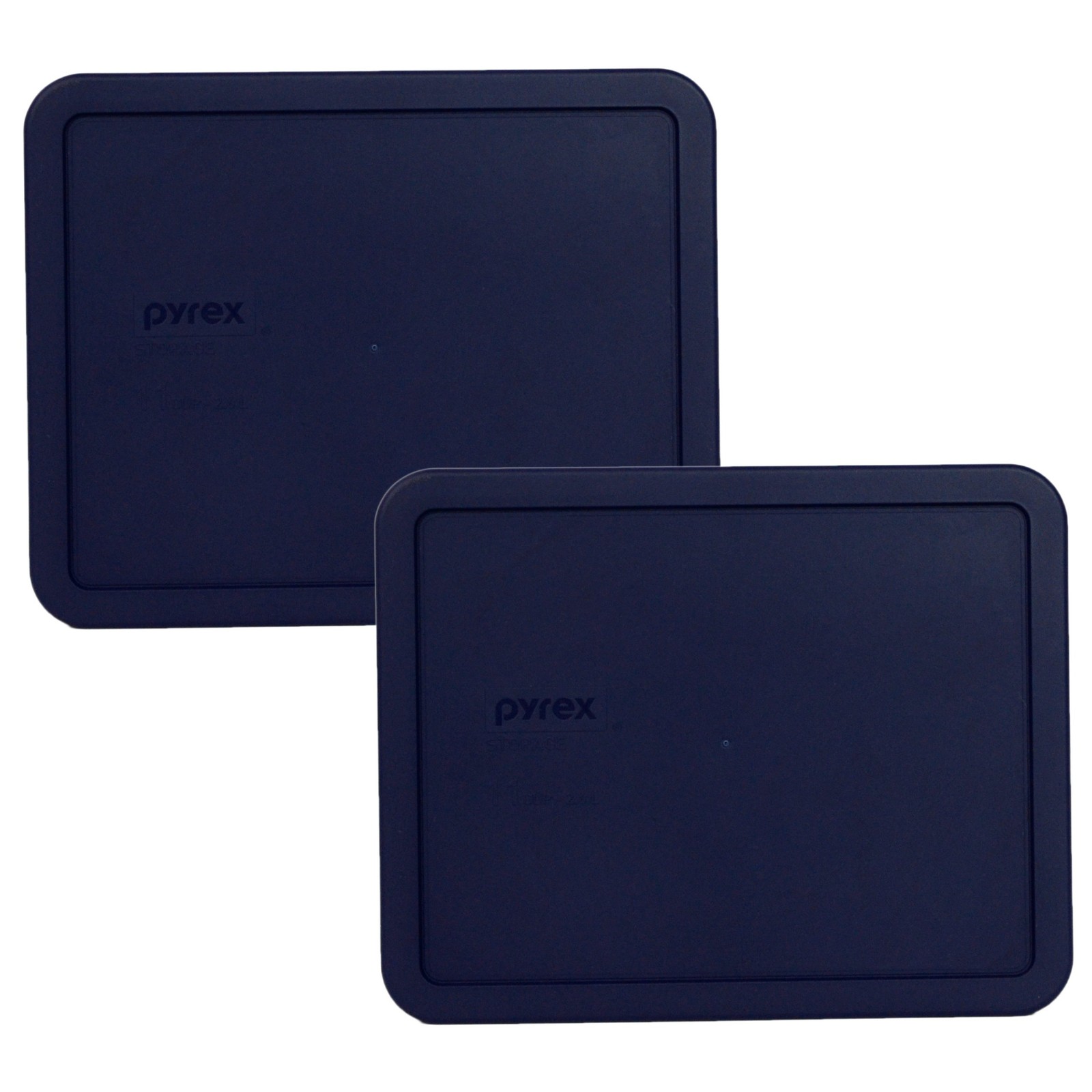 Pyrex 11 Cup Rectangular Blue Plastic Lids Set of 2 BPA Free Made in USA