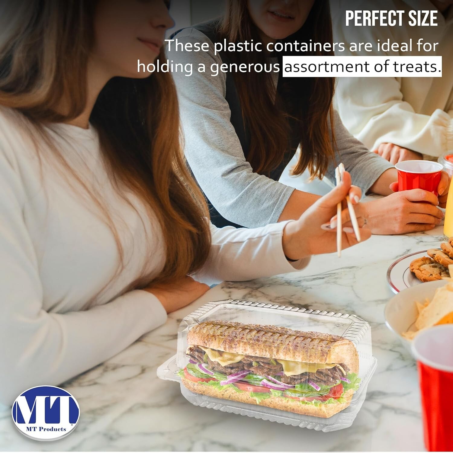 MT Products Disposable Clear Plastic Loaf Container – Pack of 500