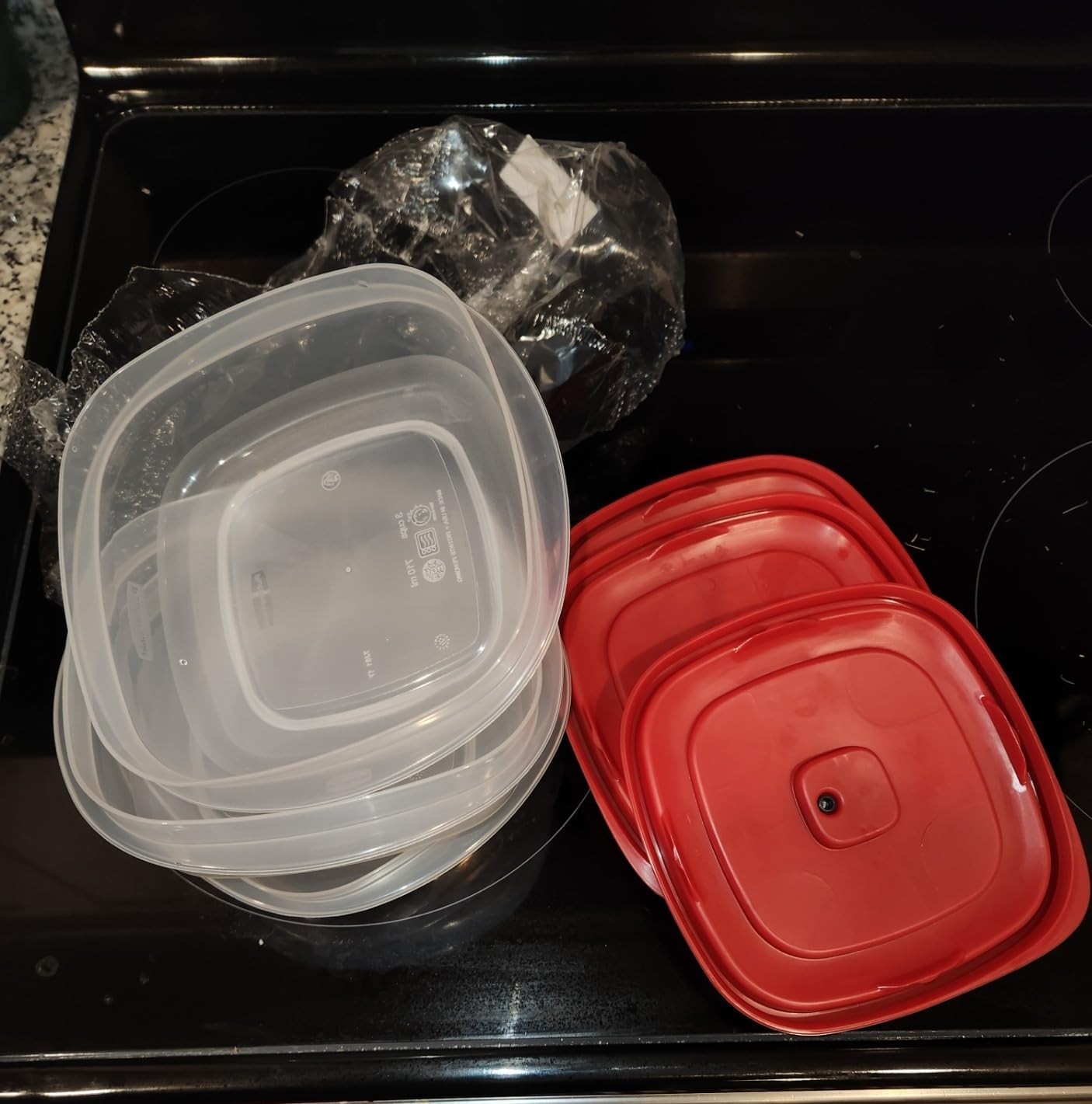 Rubbermaid 9-Piece Food Storage Set, 1.25 Cup Containers with Lids & Labels