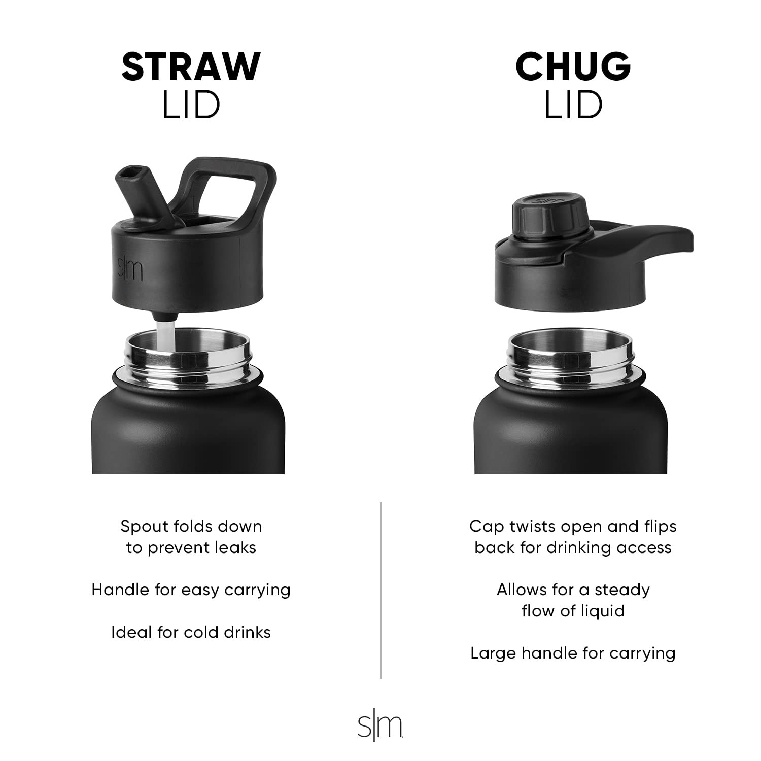 Simple Modern Water Bottle Straw And Chug Lid Vacuum Insulated Stainless Steel