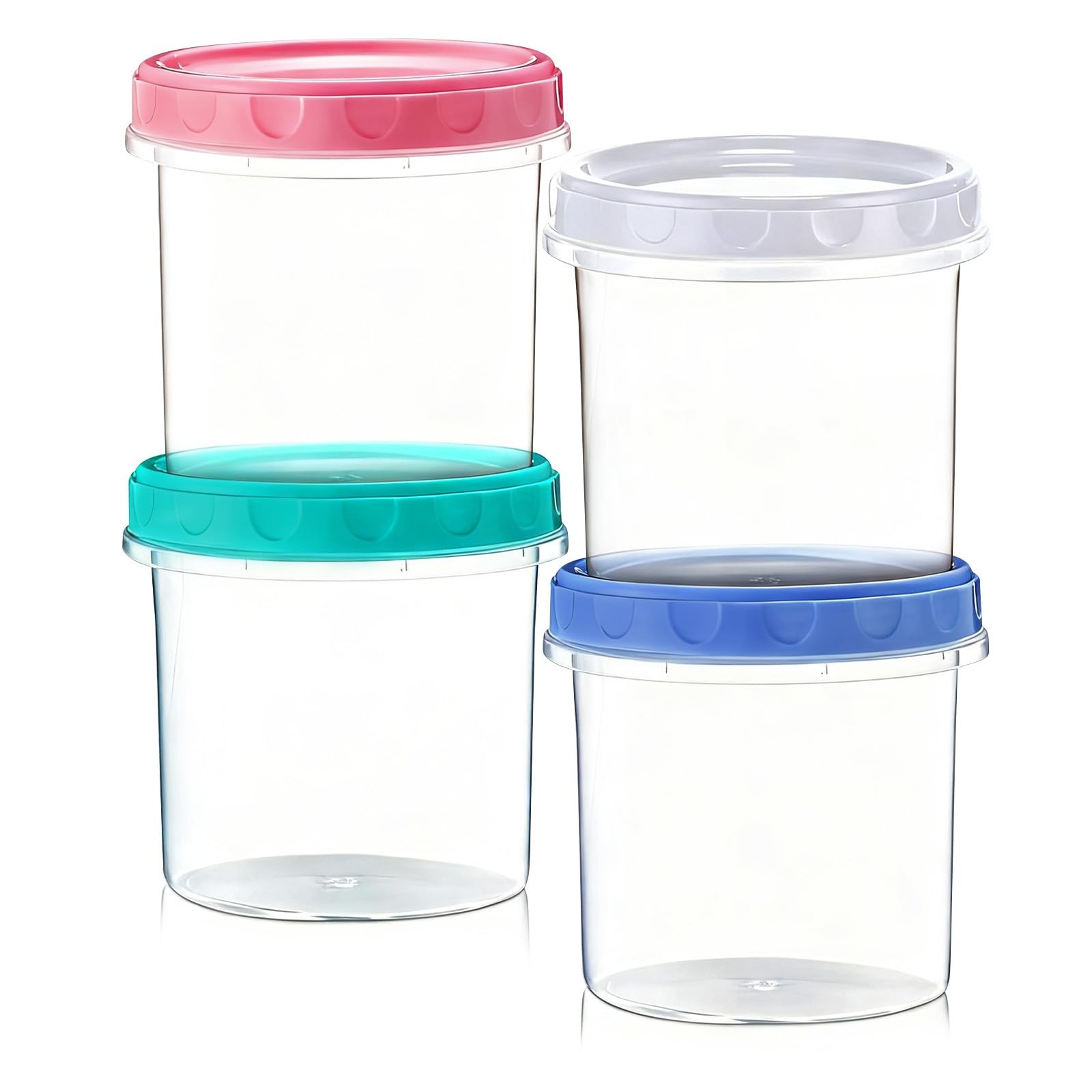 4-Pack 16oz (500ml) Ice Cream Containers