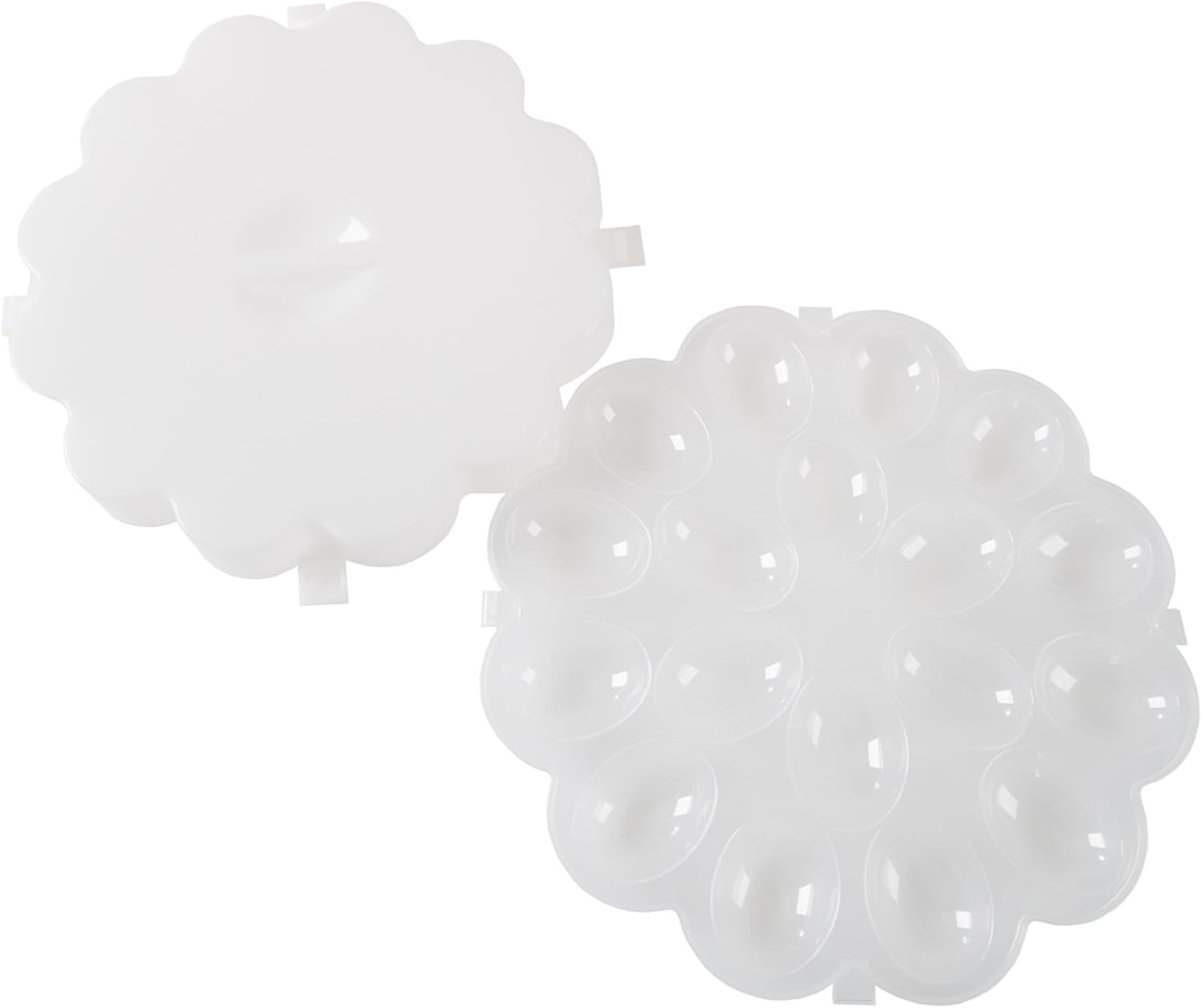 Deviled Egg Containers with Lid – Set of 2 Platters Hold 18 Eggs Each – Egg Cont