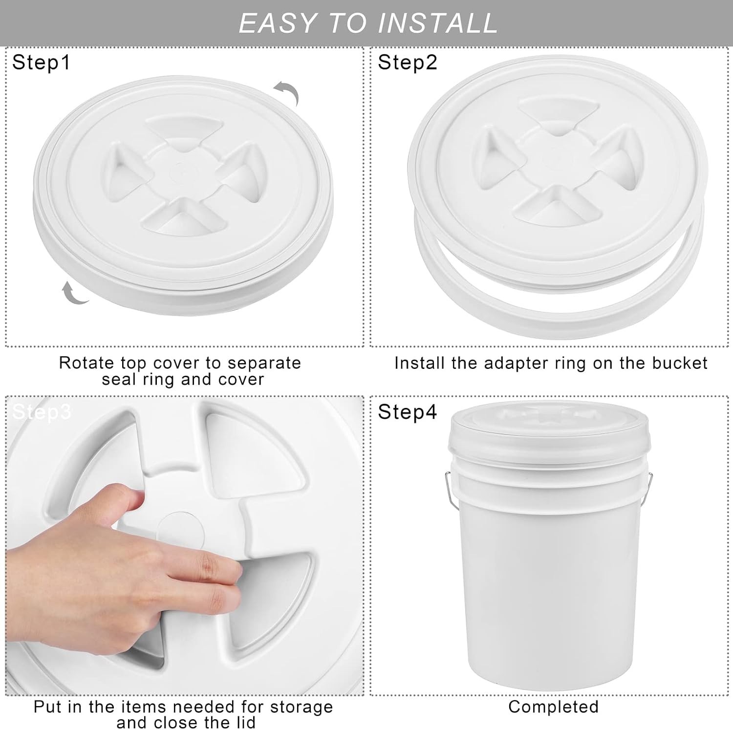 Twist Lid Reusable Seal for Pet Feeders – 3 Pack