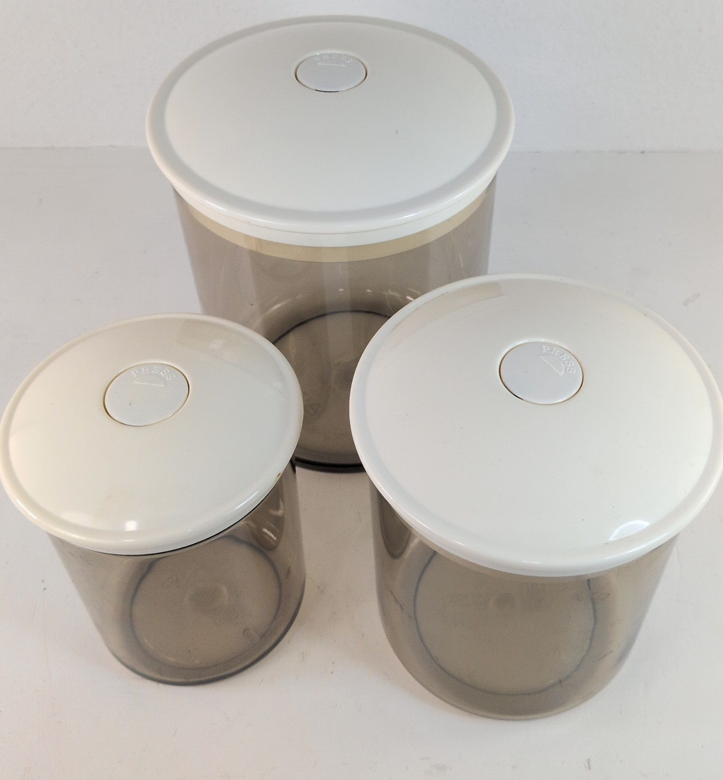 FoodSaver Snail Vacuum Canisters 80 oz 50 oz 25 oz SET 3 KY-135 KY-124 KY-114