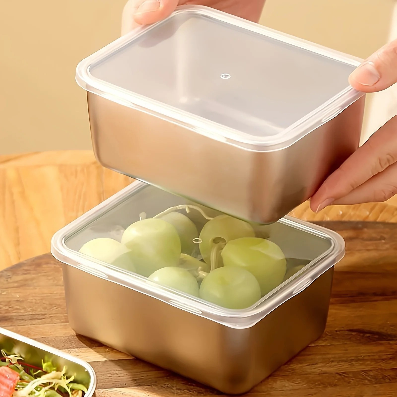 6Pc Stainless Steel Food Storage Containers Set Leakproof Stackable Lunch Boxes