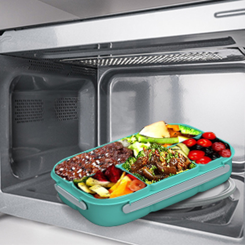 Bento Lunch Box for Toddler Kids 4 Compartment Bento Style Leakproof Lunch Boxes