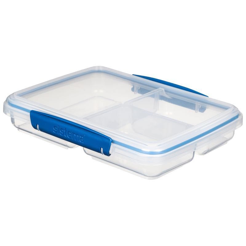 Multi Split Food Storage Container 3 Compartment BPA-Free Great Lunch Snacks New