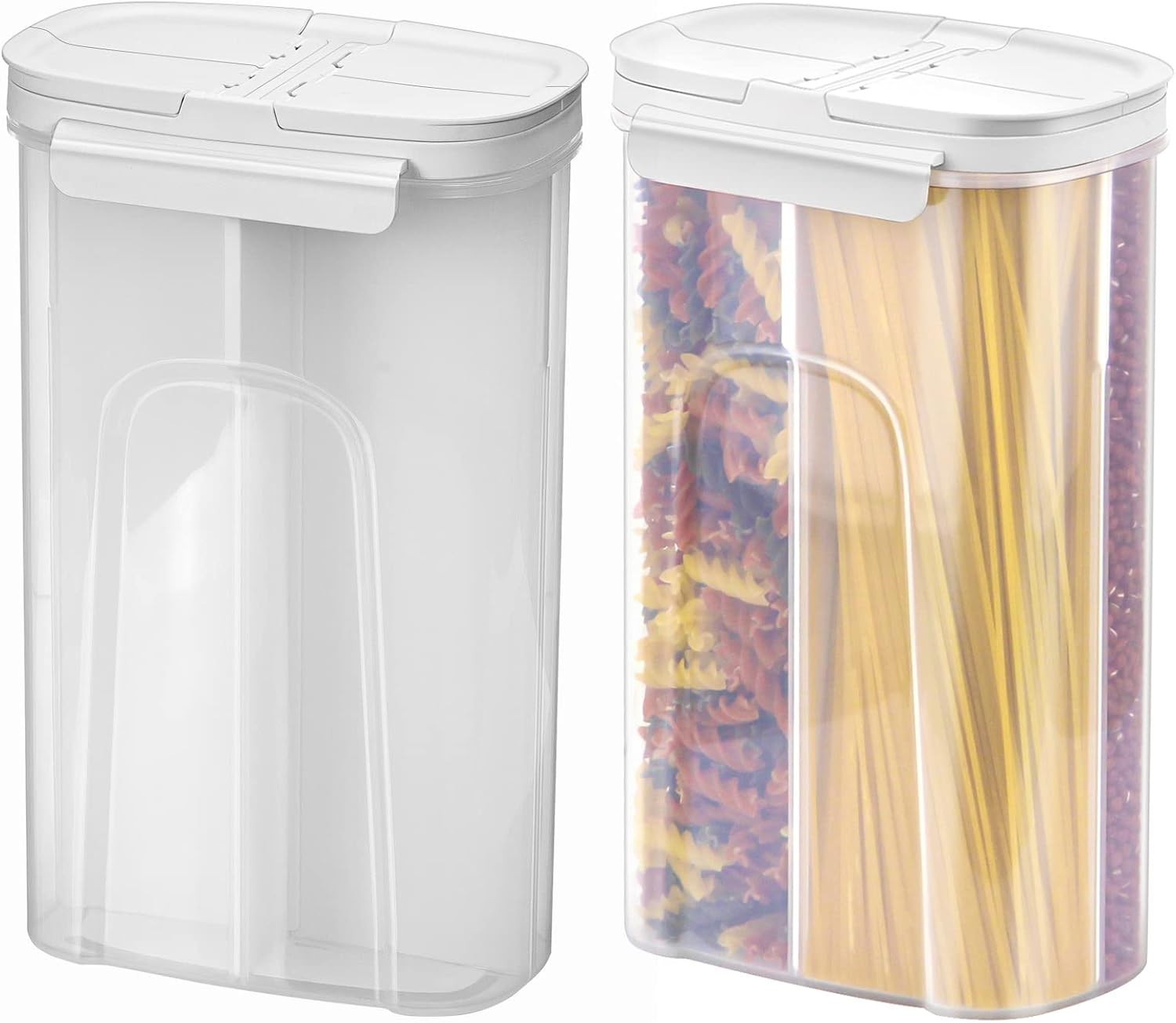 Storage Jars Canisters W/ Built-in partition / 4 compartments Spaghetti Pasta