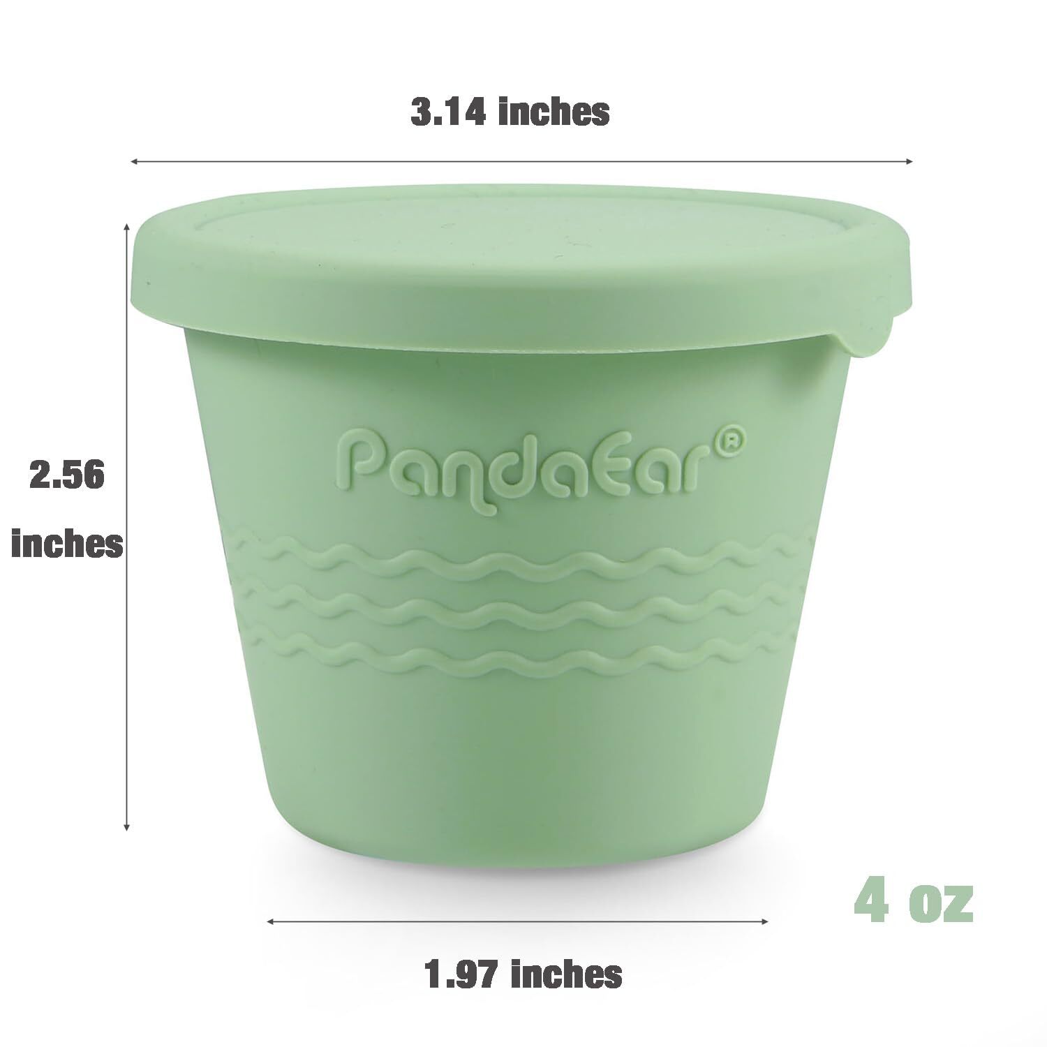12 Pack Silicone Baby Food Storage Containers, 4 oz Reusable Small Snack Cont…