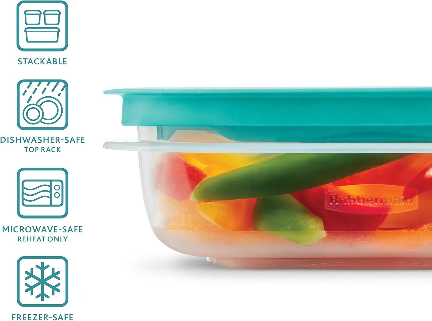 Food Storage Set with Push-On Leak-Proof Lids, Meal Prep Containers, 12-Pack