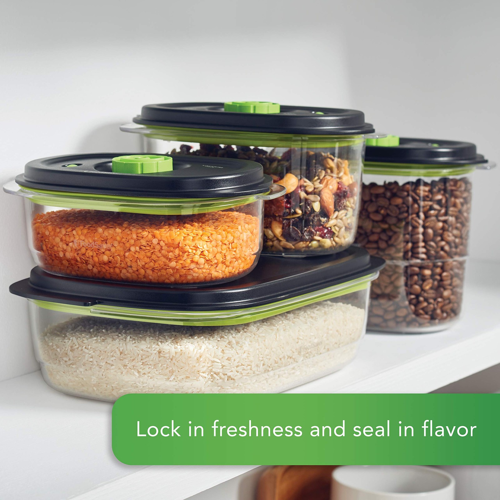 Preserve & Marinate Vacuum Containers, 10 Cup, BPA-Free, Dishwasher Safe, Clear