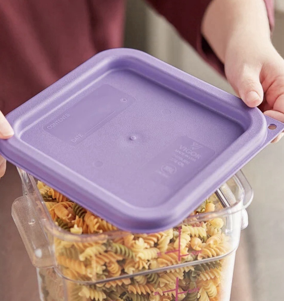 VIGOR USA 6Qt Clear Square Polycarbonate Food Storage Container Lot Of 5 W/Lids