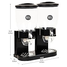 Double Dry Food Dispenser, 2 x 3.5L Countertop Containers for Cereal, Granola,