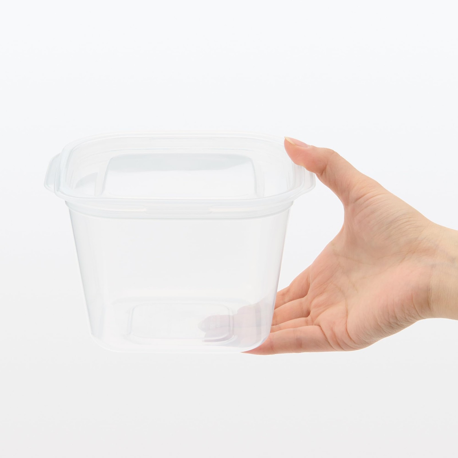 MUJI Food Containers (2 pieces), Semi-transparent, Square, 900mL, Microwave-safe