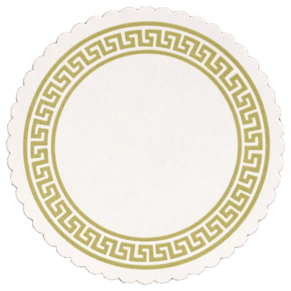 HOFFMASTER 876074 Coaster,3 1/4 in Dia,Paper,White,PK2500 35NG27