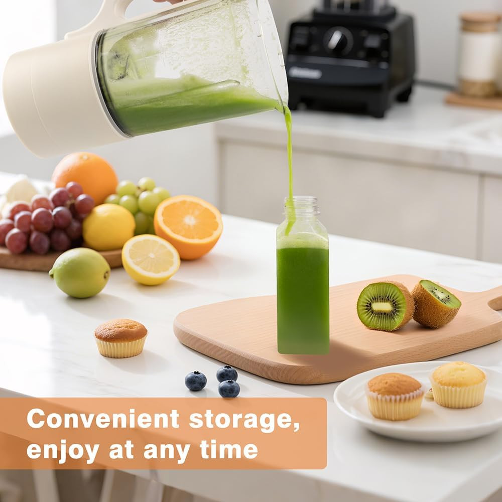 10 Pcs 12Oz Plastic Juice Bottles with Caps, Reusable Food Grade Chear Juice Con