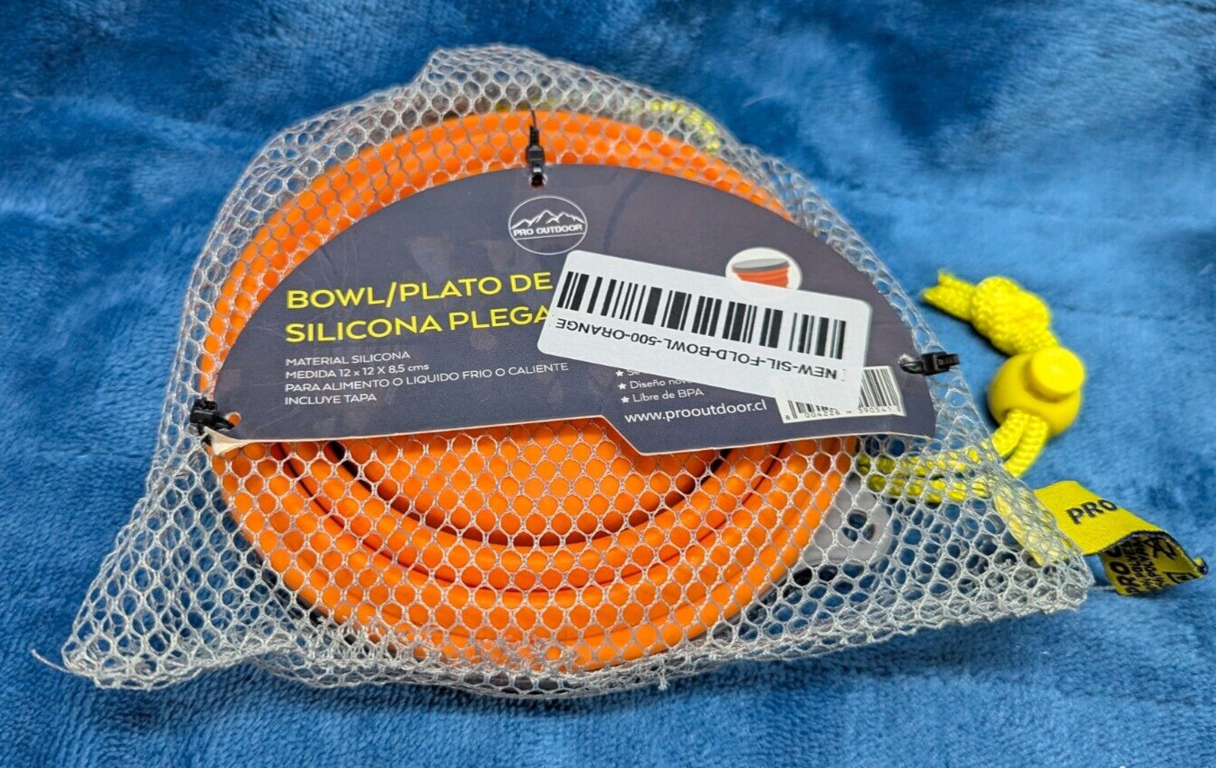 Pro Outdoor Collapsible Bowl With Lid Travel Camping Hiking Silicone