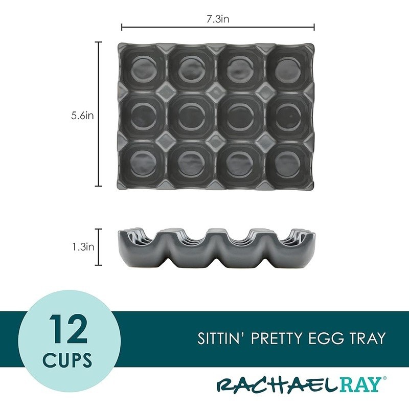 Ceramic Egg Tray Dishwasher Safe Deviled Eggs Appetizers Kitchen Storage New