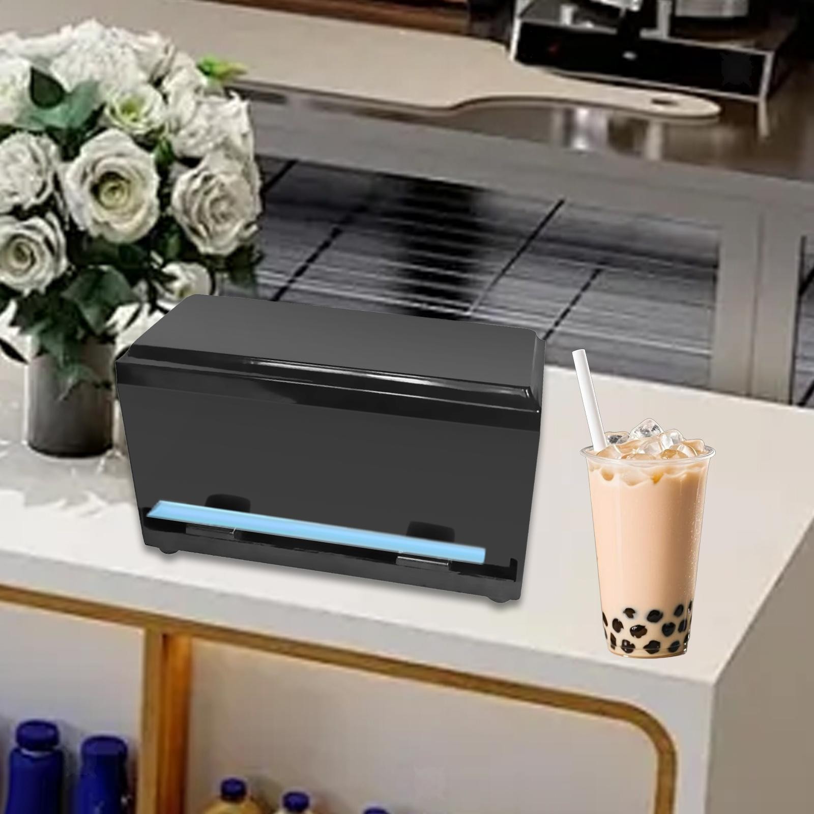 Straw Dispenser Cutlery Organizer for Cafe Dining Room Fast Food Restaurant