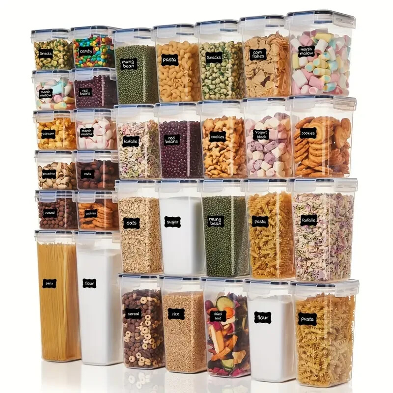 56 Piece Kitchen Food Container Set – Durable, Airtight, Leak-Proof BPA Free Set