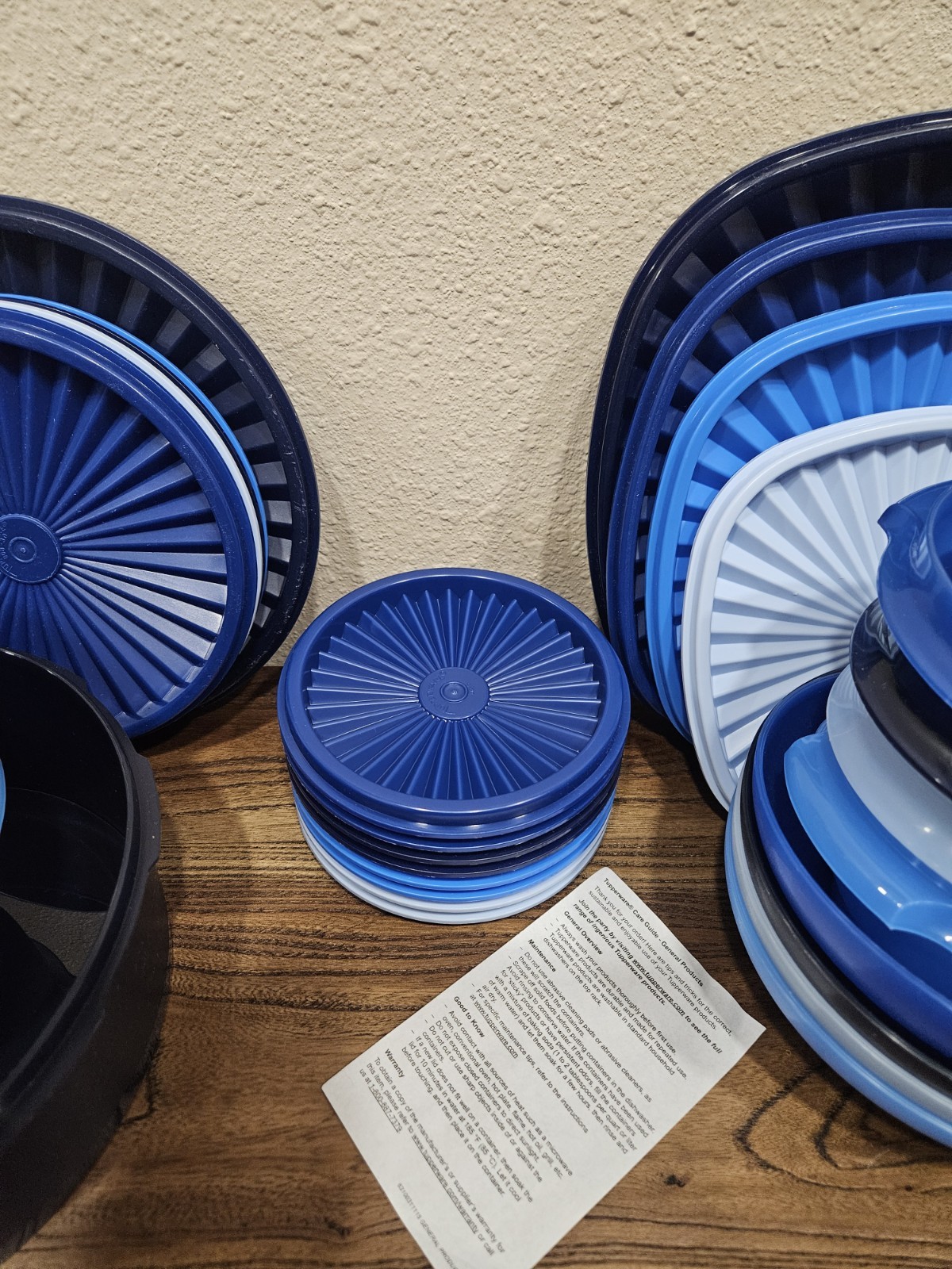 NEW 36 pc Tupperware Classic Servalier Blues Set Open Box