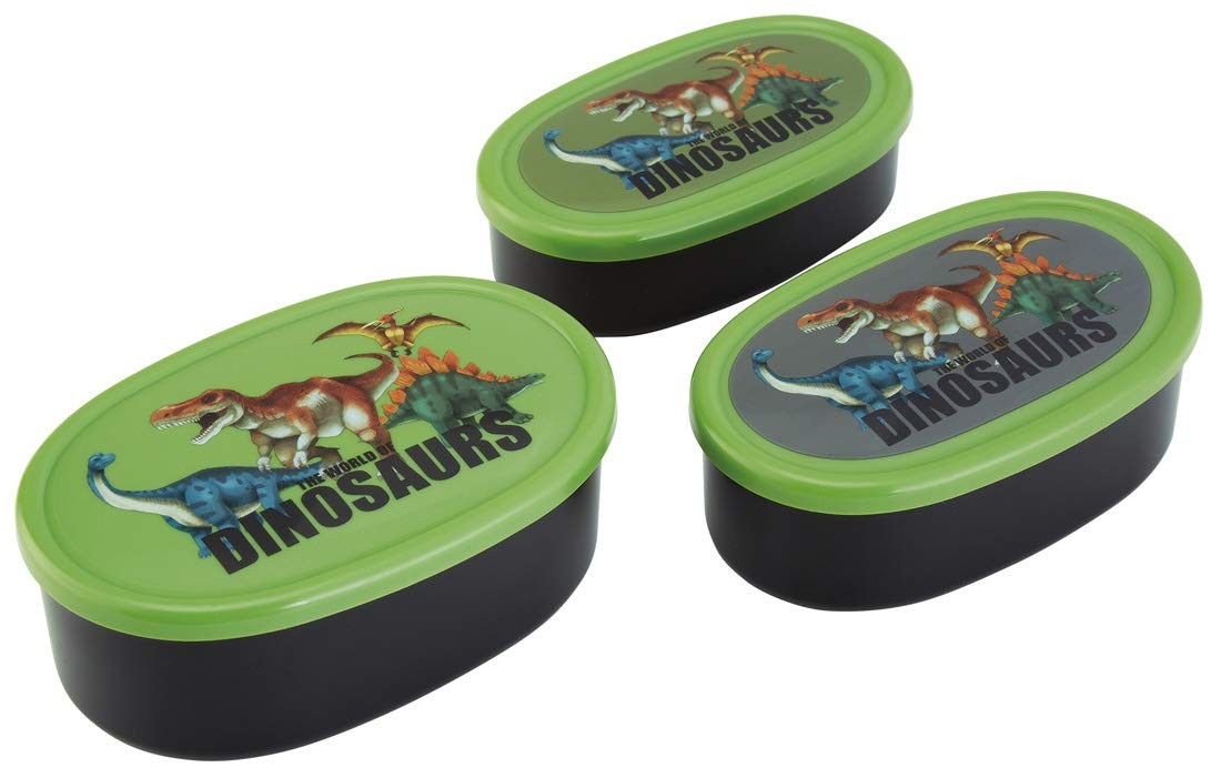 Skater Ag+ Storage Container Set of 3 World of Dinosaurs 860ml SRS3SAG